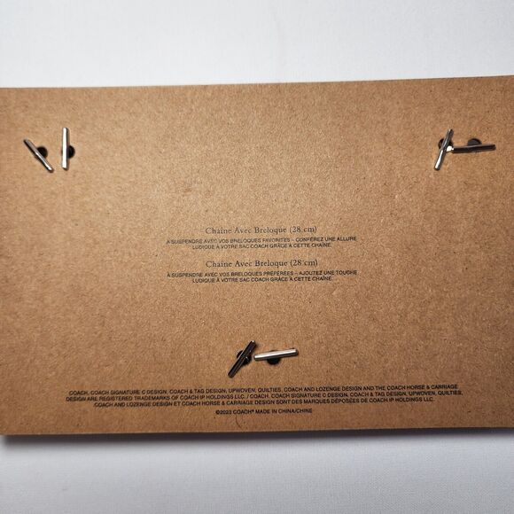 NWT COACH CW663 Gold Swagger Chain Charm Cherry Butterfly Strawberry Bow - Picture 2 of 2